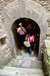 Marksburg Castle - going into the 17th century wine cellar